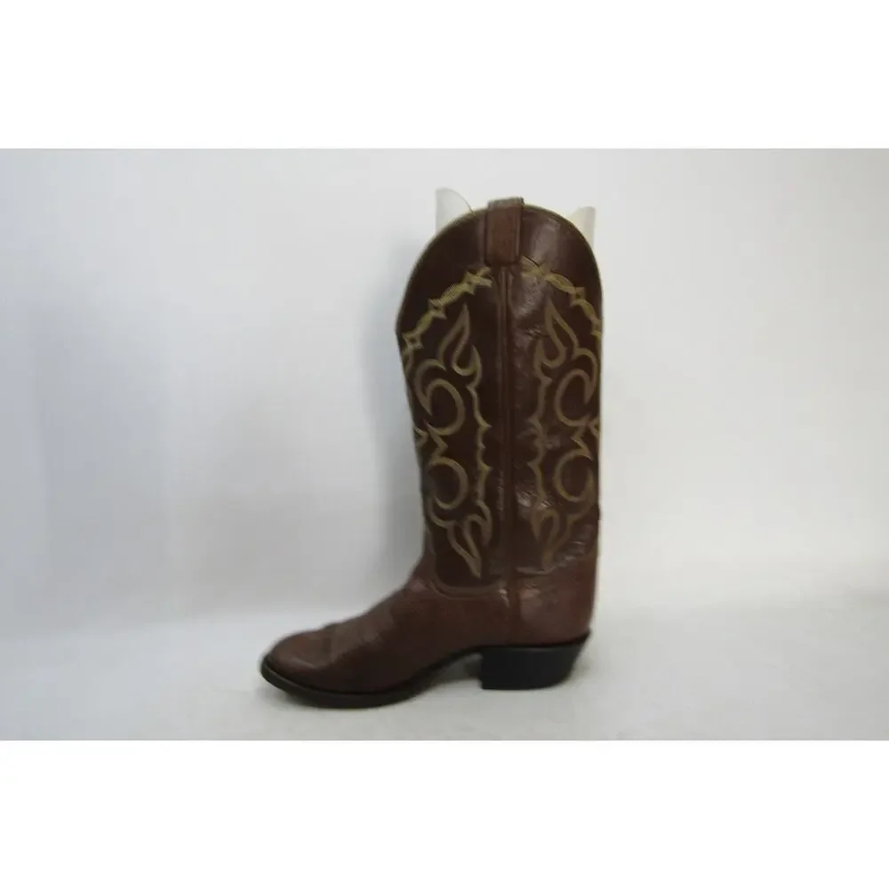 TONY LAMA Gold Label Mens Size 9.5 B Narrow Width Brown Leather Cowboy Boots